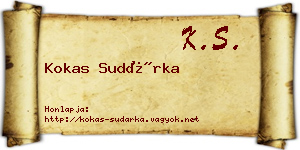 Kokas Sudárka névjegykártya